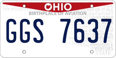 OH license plate GGS7637