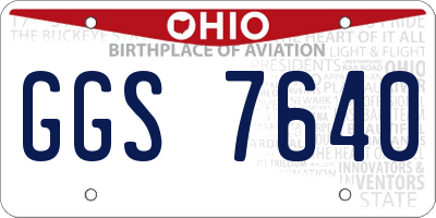 OH license plate GGS7640