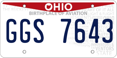 OH license plate GGS7643