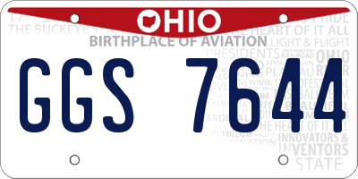 OH license plate GGS7644
