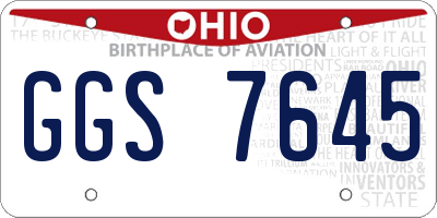 OH license plate GGS7645