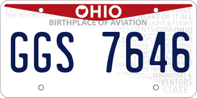 OH license plate GGS7646