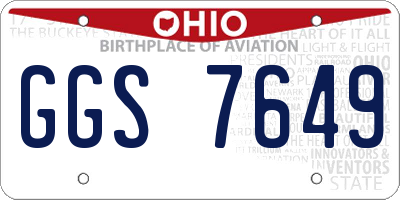 OH license plate GGS7649