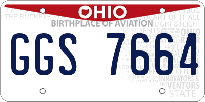 OH license plate GGS7664