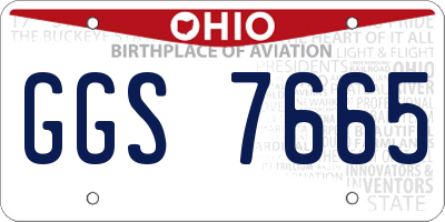 OH license plate GGS7665