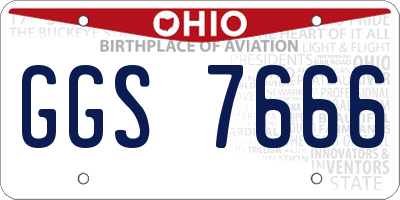 OH license plate GGS7666