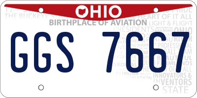 OH license plate GGS7667