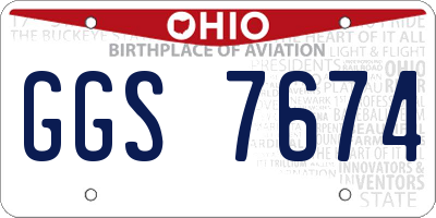 OH license plate GGS7674
