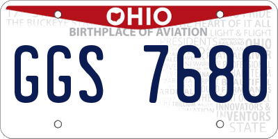 OH license plate GGS7680
