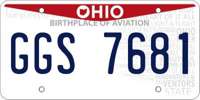 OH license plate GGS7681