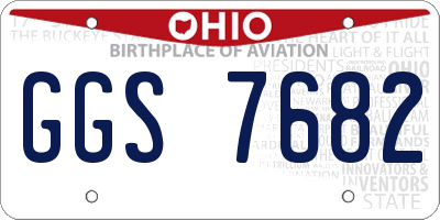 OH license plate GGS7682