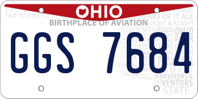 OH license plate GGS7684