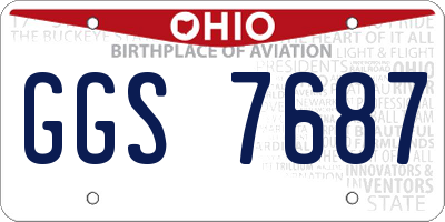 OH license plate GGS7687