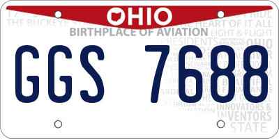 OH license plate GGS7688
