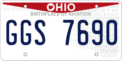OH license plate GGS7690