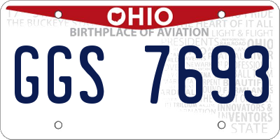 OH license plate GGS7693