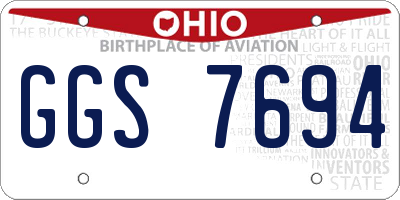 OH license plate GGS7694