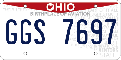 OH license plate GGS7697