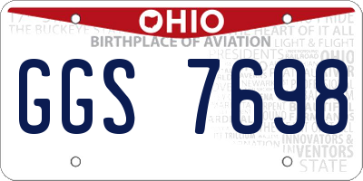 OH license plate GGS7698
