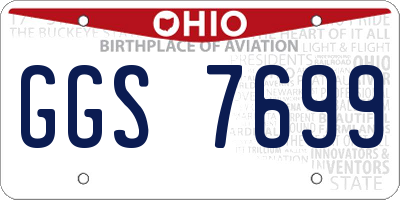 OH license plate GGS7699