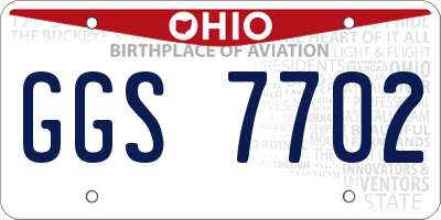 OH license plate GGS7702
