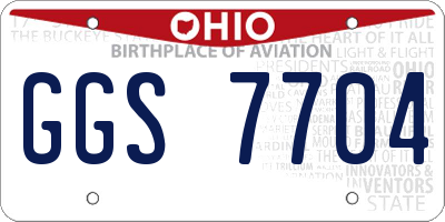 OH license plate GGS7704