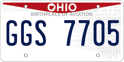 OH license plate GGS7705