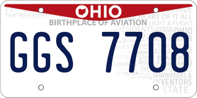 OH license plate GGS7708