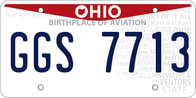 OH license plate GGS7713