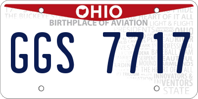 OH license plate GGS7717