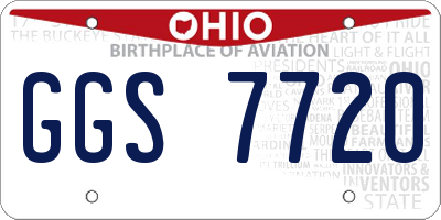 OH license plate GGS7720