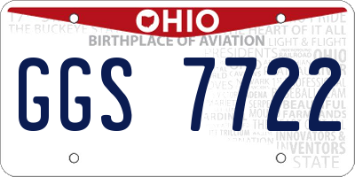 OH license plate GGS7722