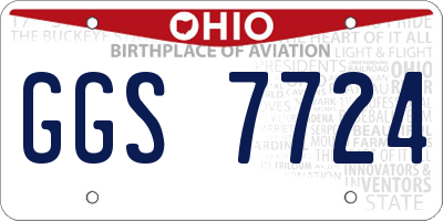 OH license plate GGS7724