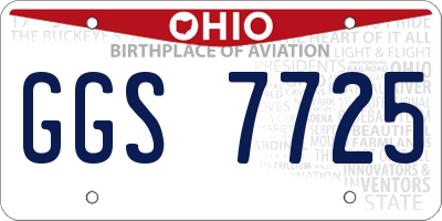 OH license plate GGS7725