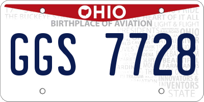OH license plate GGS7728