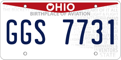 OH license plate GGS7731