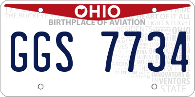 OH license plate GGS7734