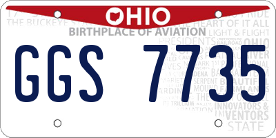 OH license plate GGS7735