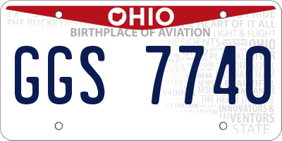 OH license plate GGS7740