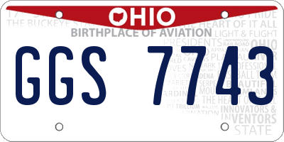 OH license plate GGS7743