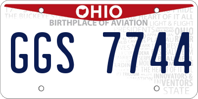 OH license plate GGS7744