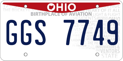 OH license plate GGS7749