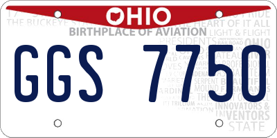 OH license plate GGS7750