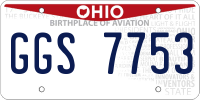 OH license plate GGS7753
