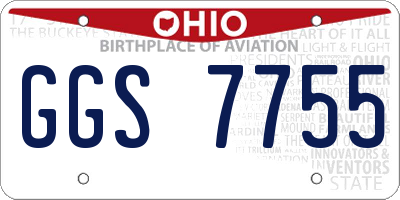 OH license plate GGS7755