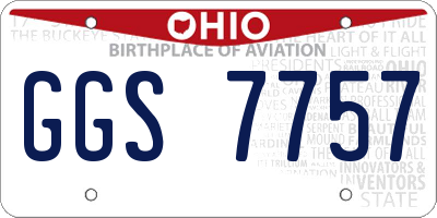 OH license plate GGS7757