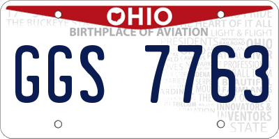 OH license plate GGS7763
