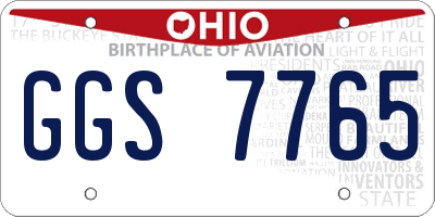 OH license plate GGS7765