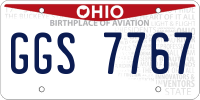 OH license plate GGS7767