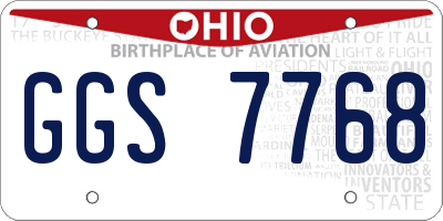OH license plate GGS7768